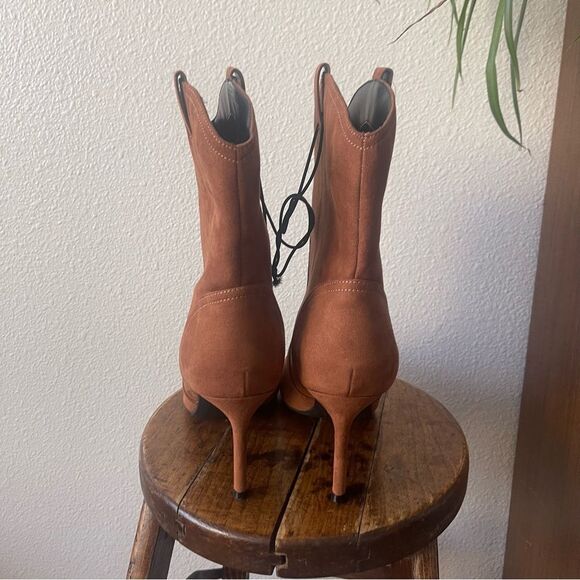 Worthington Women's Brown Size 11M Suede Ankle Boots - Picture 4 of 9